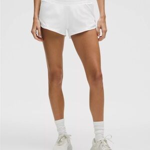 Lululemon Athletica Women's White Hotty Hot 2” shorts